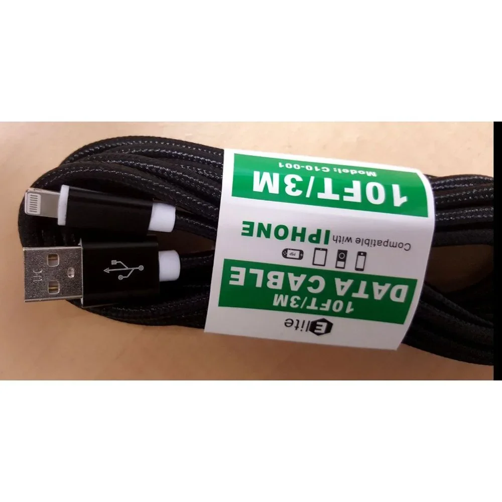 10ft Long iPhone Charging Cable Cord